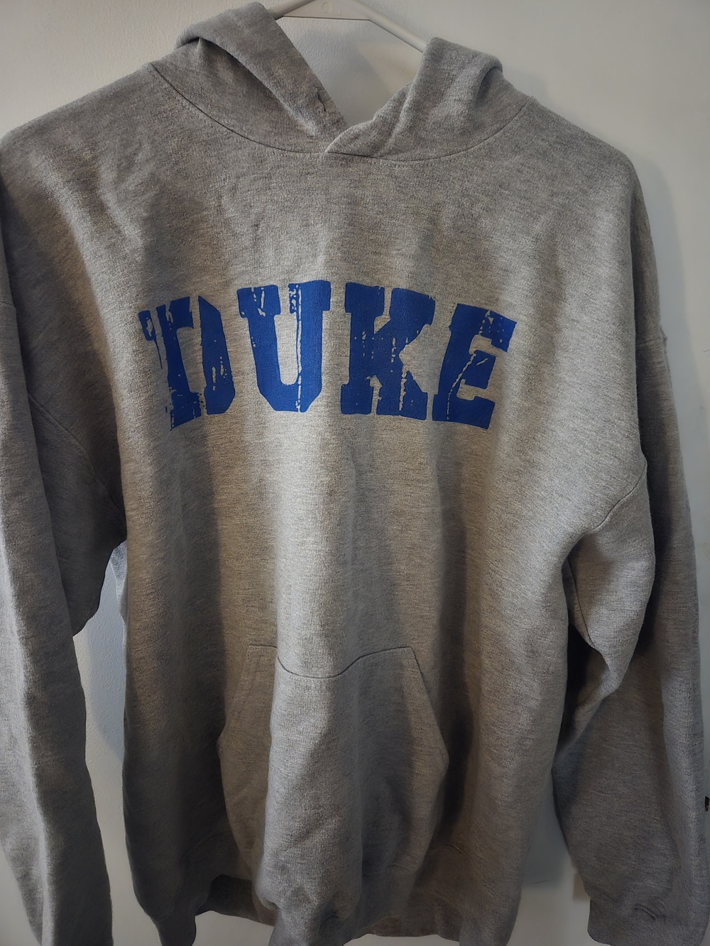 Gildan Gray Hoodie with Blue DUKE Print